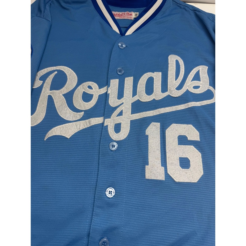 Mitchell & Ness Bo Jackson Kansas City Royals Jersey 16 Powder Blue Mens M - Picture 3 of 14